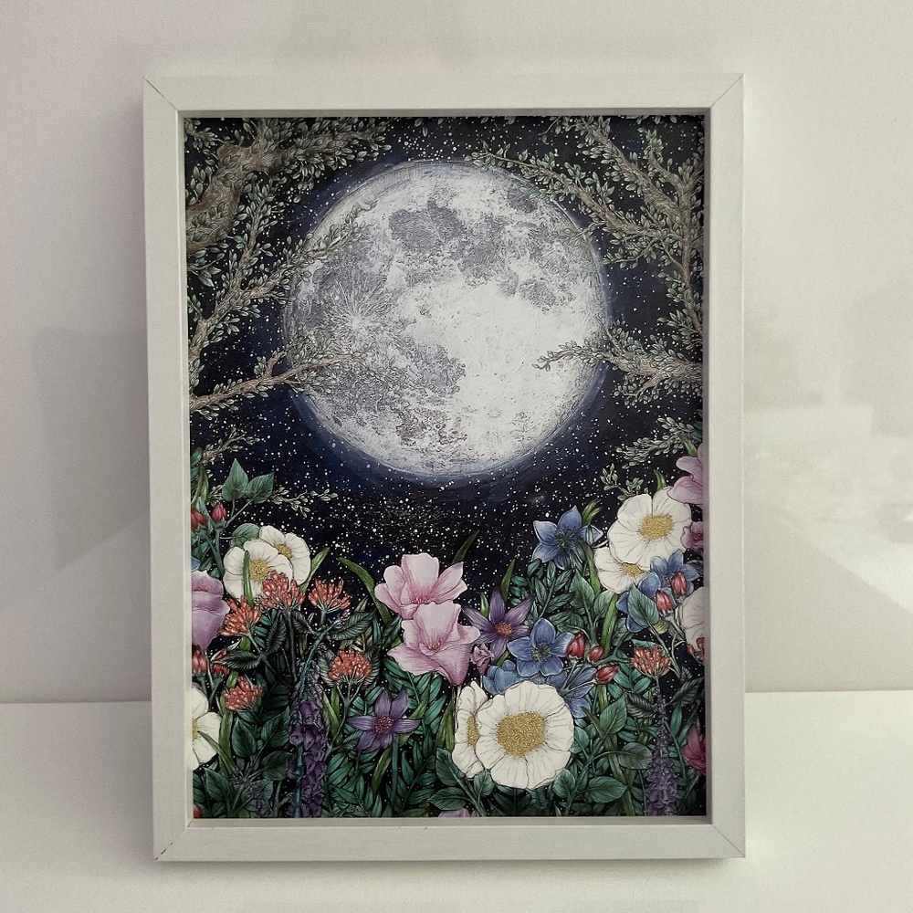 Moonlight floral print 8.5x11 inches